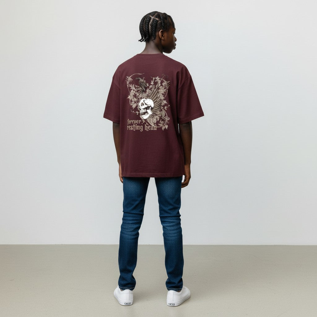 LowKeyLoud "Forever Resting Head" Unisex Oversized T-Shirt