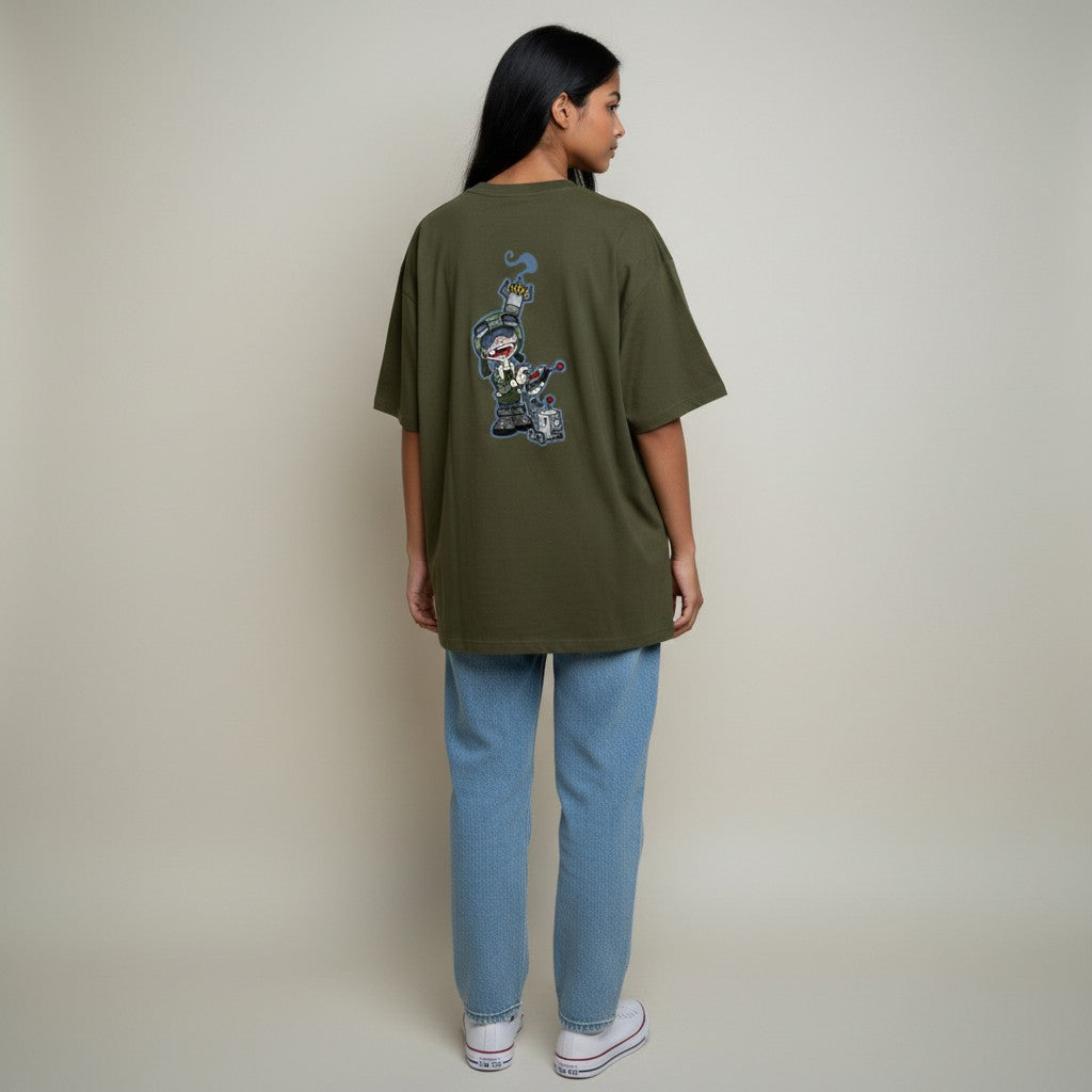 LowkeyLoud "The Pilot Kid" Unisex Oversized T-Shirt