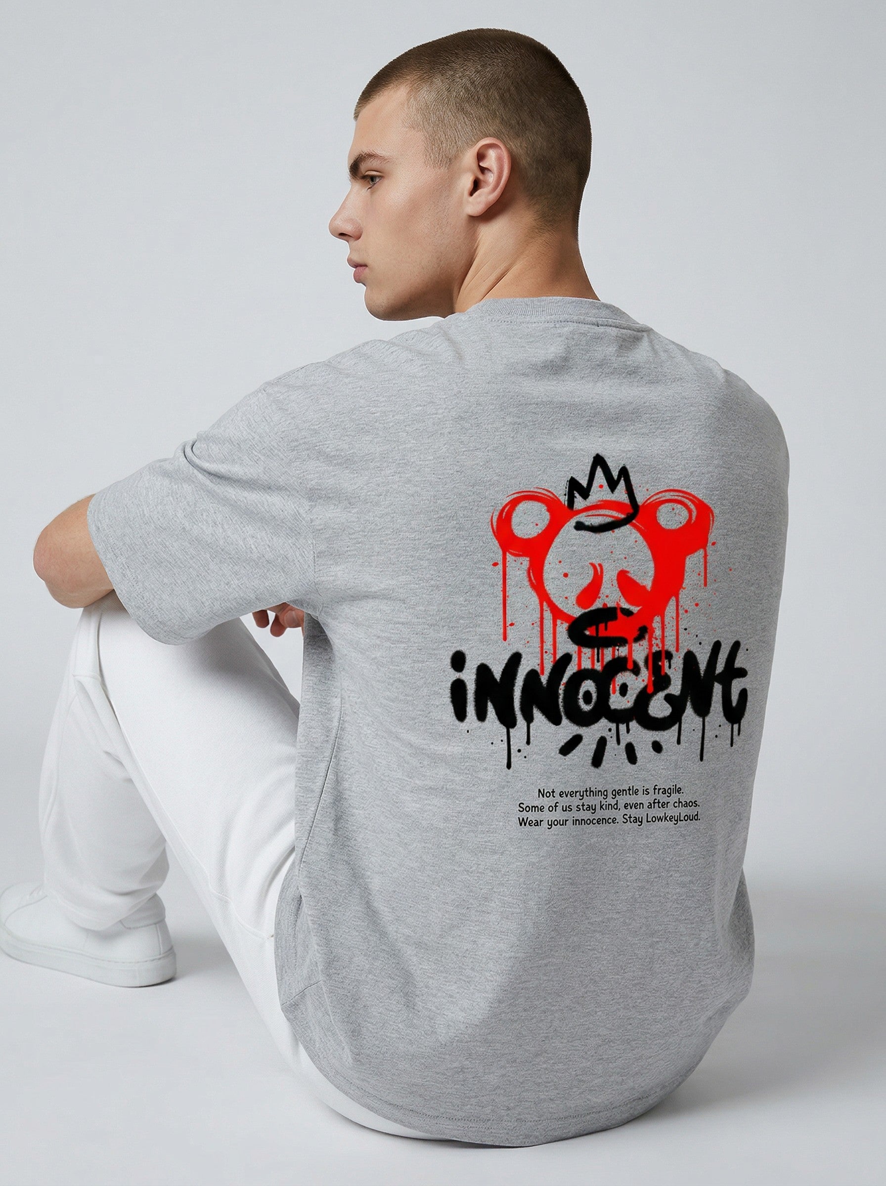 LowKeyLoud "Innocent After Chaos" – Unisex Oversized T-shirt