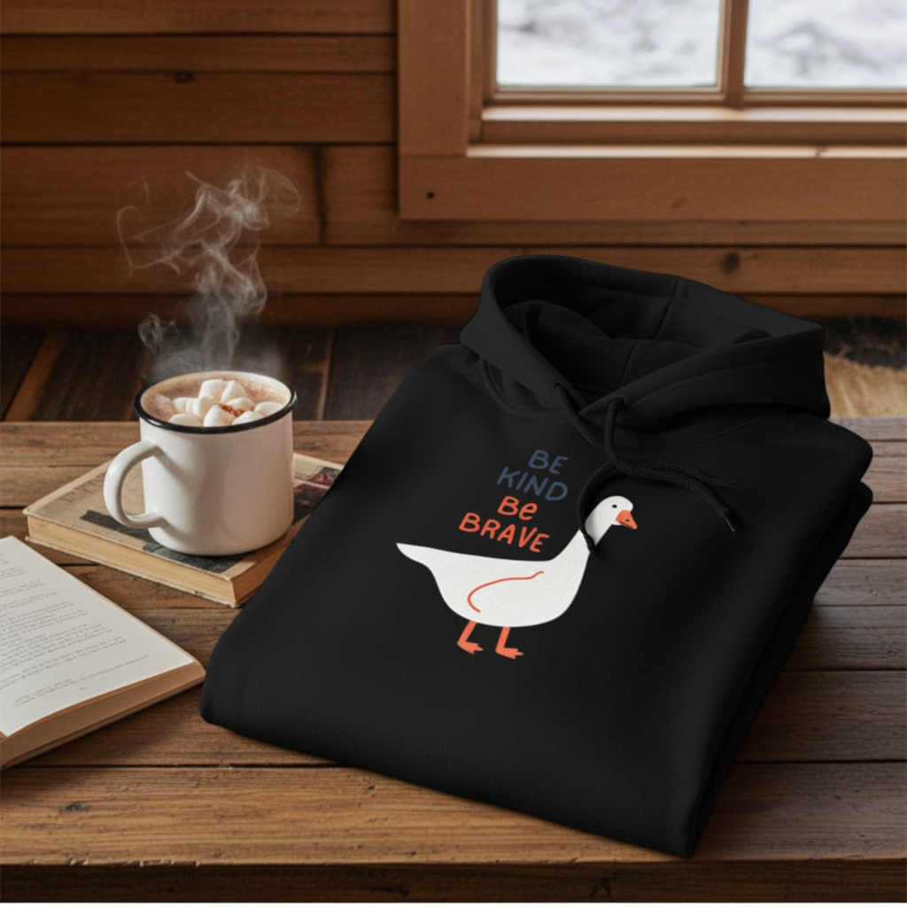 LowkeyLoud “Be Kind, Be Brave” Hoodie – Unisex Everyday Comfort