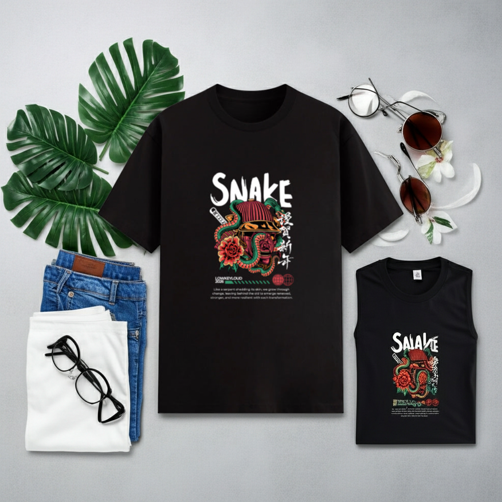 LowkeyLoud "Snake" Iconic Design stretchable T-Shirt