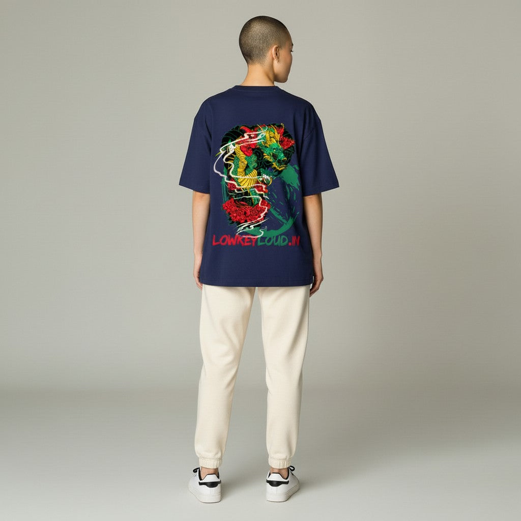 LowKeyLoud The "Celestial Dragon" Unisex Oversized T-Shirt