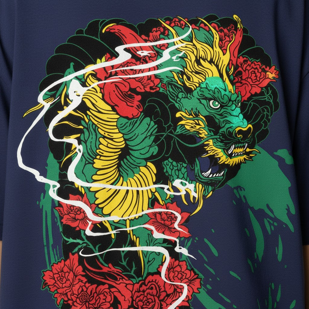 LowKeyLoud The "Celestial Dragon" Unisex Oversized T-Shirt