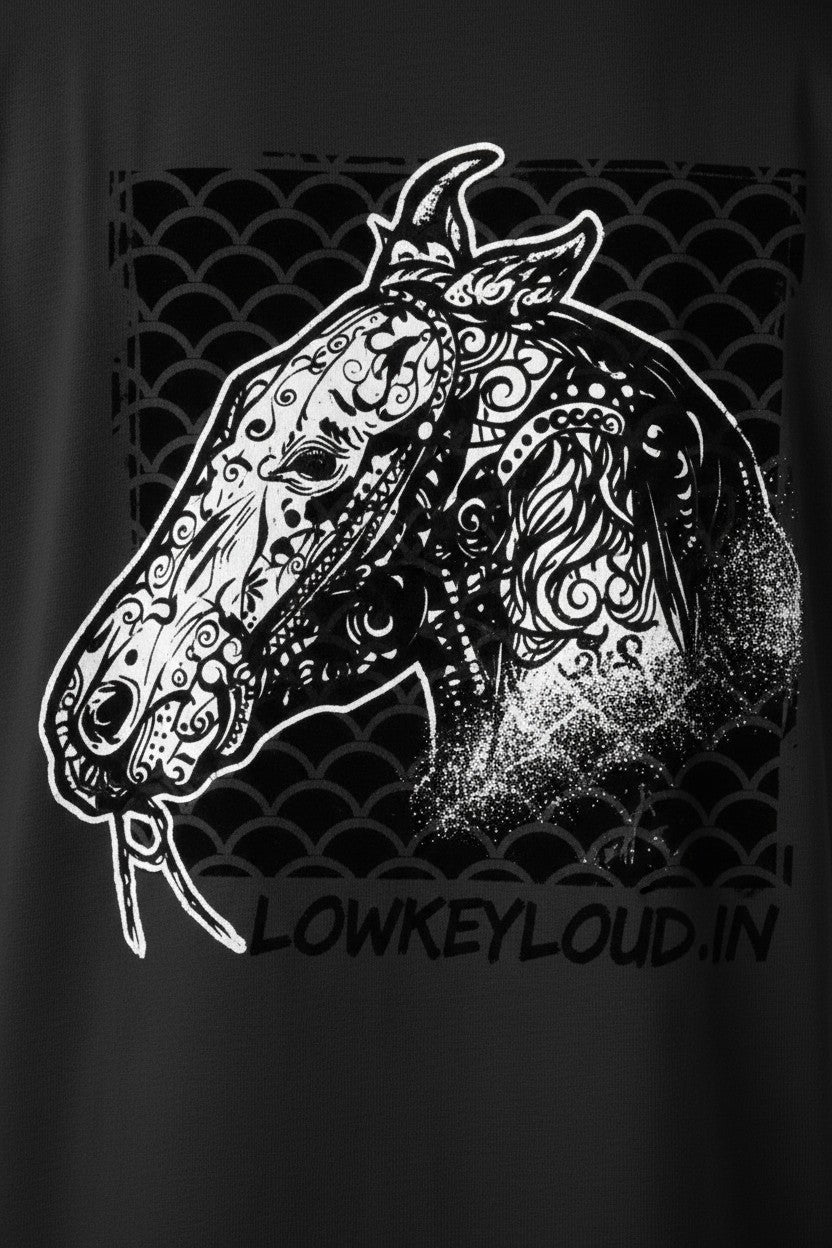 LowKeyLoud "Horse" Unisex Oversized T-Shirt
