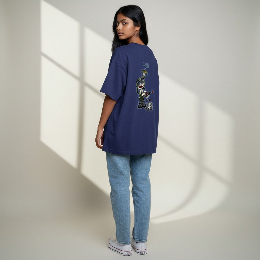 LowkeyLoud "The Pilot Kid" Unisex Oversized T-Shirt