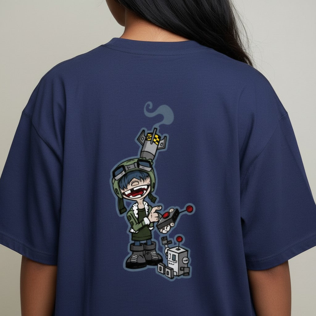 LowkeyLoud "The Pilot Kid" Unisex Oversized T-Shirt