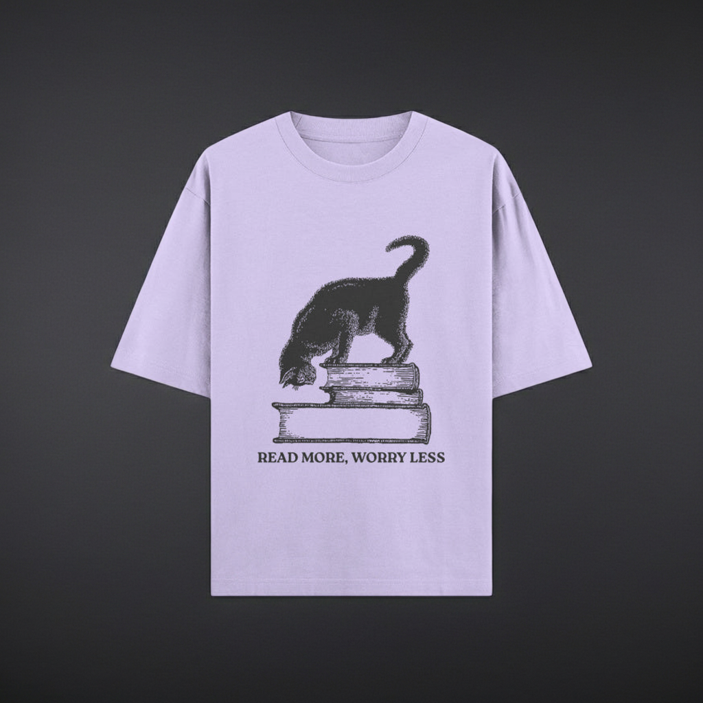 LowKeyloud "Read More" Oversized Heavyweight Cotton T-Shirt