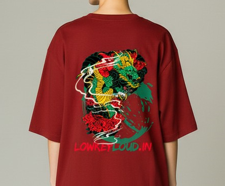 LowKeyLoud The "Celestial Dragon" Unisex Oversized T-Shirt