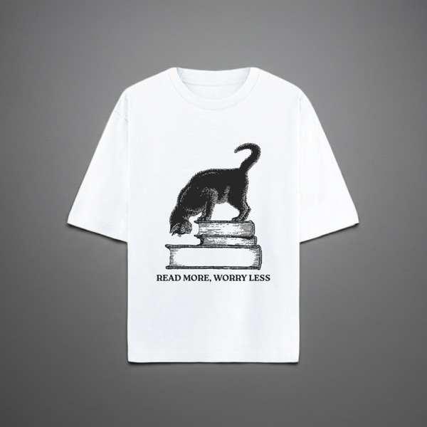 LowKeyloud "Read More" Oversized Heavyweight Cotton T-Shirt
