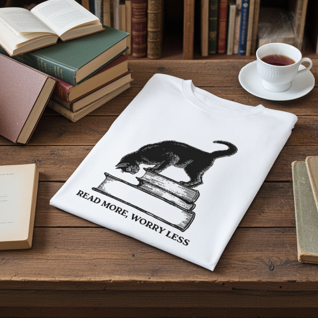 LowKeyloud "Read More" Oversized Heavyweight Cotton T-Shirt